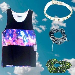 Celestial Athleisure Bundle Tank Hair Ties Collar